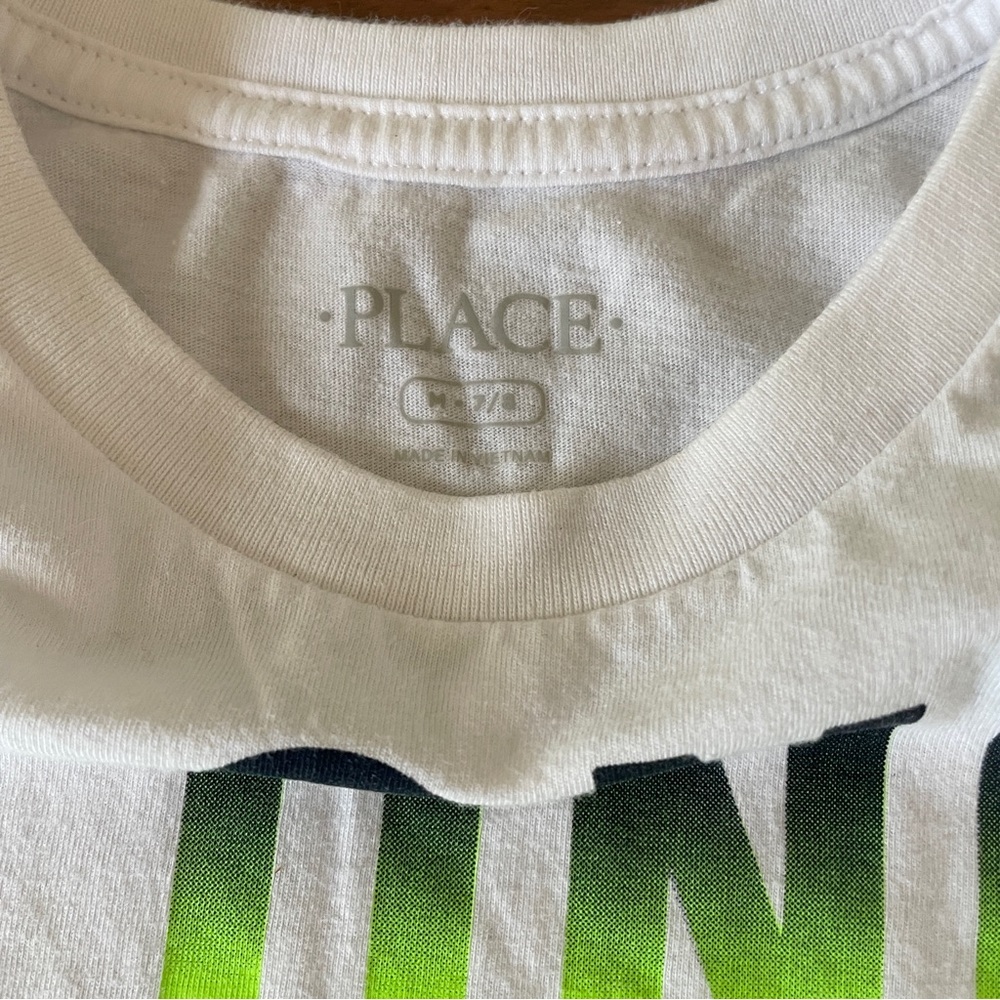 Children’s Place Youth Medium Long Gone Baseball Graphic T-Shirt White - Picture 5 of 11